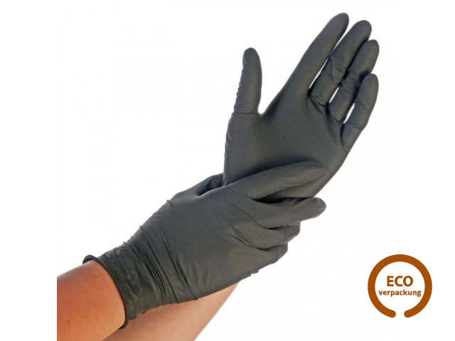 Nitril-Einweg-Handschuhe puderfrei schwarz S